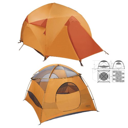 Marmot Halo 6-Persons Tent, Orange, One