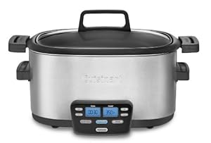 Cuisinart MSC-600 3-In-1 Cook Central 6-Quart Multi-Cooker: Slow Cooker, Brown/Saute, Steamer