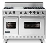 VIKING Stainless Steel 48 Open Burner Range - VGIC (48 wide range with four burners, 24 wide...