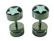 Men's fashion stud - Star design stainless steel round earrings