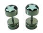 Men's fashion stud - Star design stainless steel round earrings