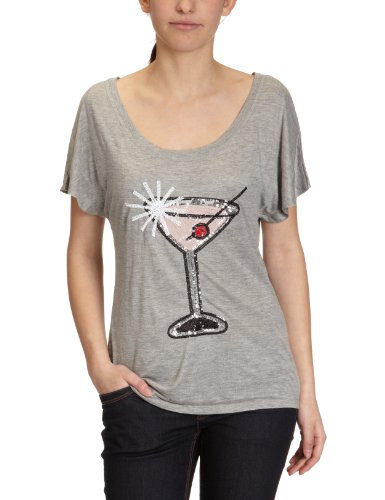 ONLY Damen T-Shirt 15061570 Gr. 40 Mehrfarbig (Light Grey Mela/Coctail) Preisvergleich