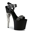 7 1/2 Inch Sexy High Heel Shoes Army Costume Shoe Bullets Ammo Black