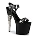 7 1/2 Inch Sexy High Heel Shoes Army Costume Shoe Bullets Ammo Black
