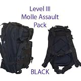 Level III Lv3 Molle Assault Pack Backpack--BLACK