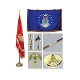 Air Force 3ft x 5ft Indoor Flag Flagpole Base and Tassel