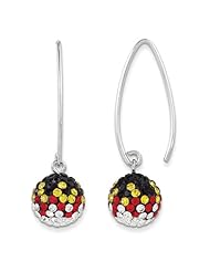 Sterling Silver Swarovski Elements College Park Spirit Ball Earrings