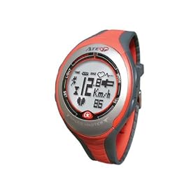 GSI Super Quality All-In-One Waterproof Heart Rate Monitor Watch and Transmitter Slim Chest Belt - For Exercise, Biking, Sports, Running, Jogging and All Outdoor Activities - Measures Speed, Pulse, Distance, Fat And Calories - Alarm And Stopwatch Functions (Gray)