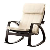 Ikea Poang Rocking Chair Black Brown with Cushion