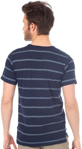 ONE90ONE 'Harpoon' Striped Moroccan Neck Tee-S