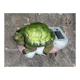 Cute Box Turtle Solar Light Garden Statue Patio Accent