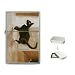 Limited Edition Violano Flip-Top Lighter Black and White Cat