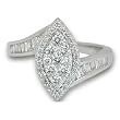 14K White Gold Diamond Ring - 1.00 Ct.