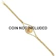 14K Gold 1/10oz American Eagle Coin Bezel Bracelet 7"