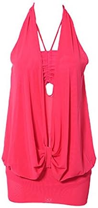 TXS Women's Halter Padded Monokini One-piece Swimsuit Watermelon Red Us 6