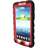 Samsung Galaxy Tab 3 (does not fit LITE) 7 inch (2013) Drop Tech Red Gumdrop Cases Silicone Rugged Shock Absorbing Protective Dual Layer Cover Case