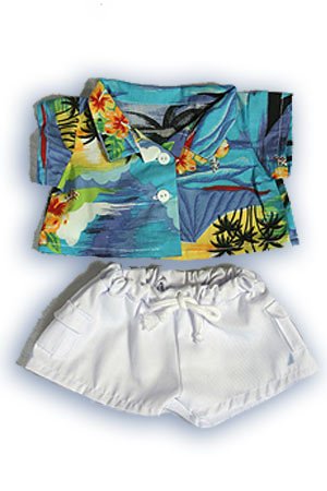 41sDu3P1VrL 20060 Hawaiian Shirt & Shorts Clothes for 14   18 Stuffed Animals and Dolls