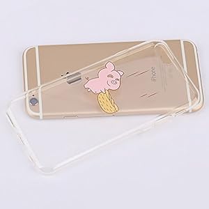 IPhone 6S Case,iphone 6 case, LUOLNH Funny fashion creative design Pig Meet Apples TPU Silicone Skin Case Cover Phone Case Case Bumper for Apple iPhone 6/6s 4.7 inch from LUOLNH