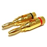 Buy 1 PAIR OF High-Quality Copper Speaker Banana Plugs - Open Screw Type [JX74047]