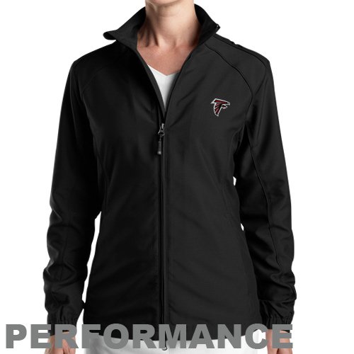 Cutter & Buck Atlanta Falcons Ladies Black Full Zip Performance Windshirt (Large)