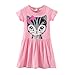 Girl's Little Puppy Print Summer Playwear Dress