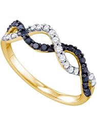 0.49CTW BLACK DIAMOND FASHION RING
