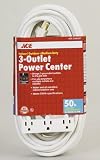 Ace 3-Outlet Power Block (MO-SJT163-50-WH)