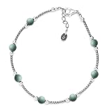 Sterling Silver Beaded Turquoise Anklet