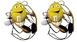 M & M's Mini Plush Radio with Headphones, YELLOW, (2 PACK)