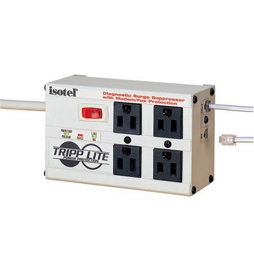 Tripp Lite ISOTEL Isobar 4-Outlet Premium Surge Protector (2700 Joules, Tel)