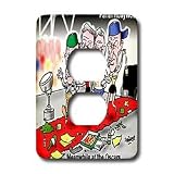 Londons Times Funny Panel Hollywood Cartoons - At The Oscars Memorial To Jack Klugman - Light Switch Covers - 2 plug outlet cover