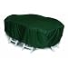 Two Dogs Designs 92-Inch Oval/Rectangle Table and Chairs Cover, Hunter Green