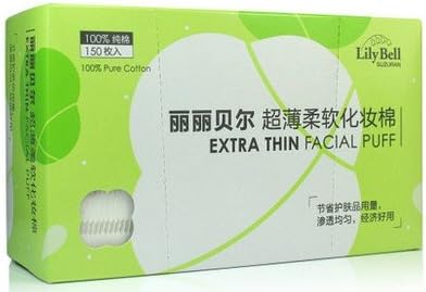 Lily Bell 100% Pure Cotton Extra Thin Puff/make up Pads 300 Pcs Summer Using