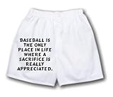 White Boxer Short with Baseball is the only place in life where a sacrifice is really appreciated.
