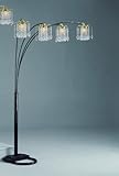 Black Rain Drop Arc Floor Lamp 91??H by Crown Mark