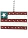 Country Rustic American Flag Ceiling Fan Pull