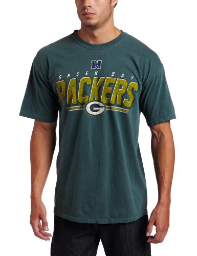 NFL Men's Green Bay Packers Vintage Roster II Short Sleeve Pigment Dye Tee (Pigment Willow, X-Large)