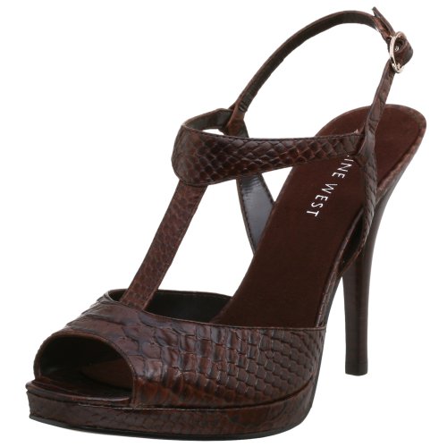 Buy Nine West Women's Jacamou T-Strap Sandal,Dark Brown,8.5 M US online at Discounted New and Used prices. Delivered to your door with Off-The-Bookshelf.