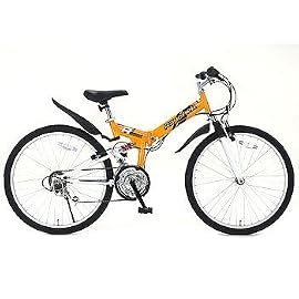 Raychell(レイチェル) Wサスペンション折り畳み自転車/MTB-2618S オレンジ 26インチ MTB2618
