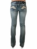 Miss Me Jeans Floral Wing Bootcut In MED62