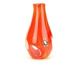 100% Handcraft Murano Glass Art Red Swirls