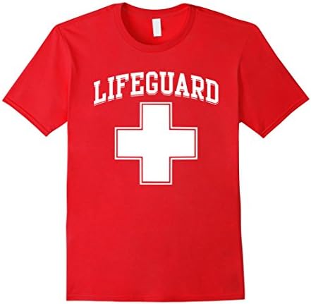 Men's Lifeguard Perfect T-Shirt-Lifeguard Swimsuit 2XL Red