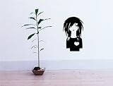 Anime Hot Sexy Girl Emo Manga Wall Vinyl Sticker Decal Art Mural D542