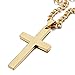 Areke Mens Cross Necklace for Men Women Unisex Stainless Steel Pendant Necklaces