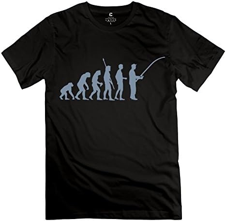 TIANYI Printed Men Evolution Fishing T Shirt SizeXL ColorBlack