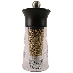 Peugeot Traditional Pepper Grinder Mill with Terre Exotique Penja White Peppercorns
