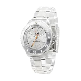 Ice Watch - CL.SR.U.P.09 - Classic Clear - Montre Mixte - Quartz Analogique - Cadran Argent - Bracelet Plastique Transparent - Moyen Mod�le