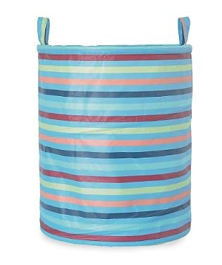 stripes pop-up tidy bag - blue