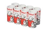 Pack of 8 Caraselle Sticky Roller Refills - for your Caraselle Trident Handle Roller Brush Removes Lint & Pet hair from Clothing & Upholstery