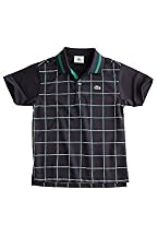 Boy's Short Sleeve Printed Check Super Dry Polo